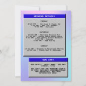 Bach zum Retro-Bachelorette-Wochenende der 90er Ja Einladung (Rückseite)