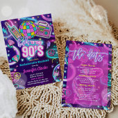 Bach zur Neon Disco Bachelorette Einladung