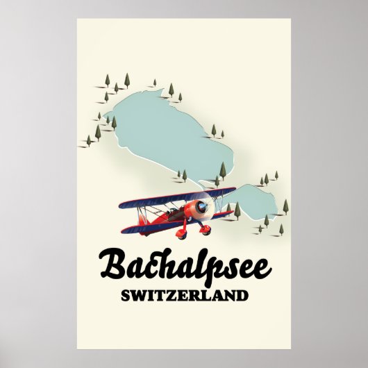 Bachalpsee Schweiz Karte Poster (Vorne)