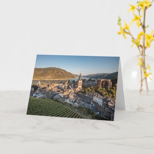 Bacharach am Rhein Deutschland Karte (Gelbe Blume)