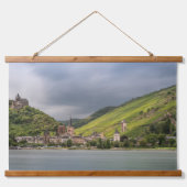 Bacharach am Rhein - Deutschland Wandteppich Mit Holzrahmen (Vorne)