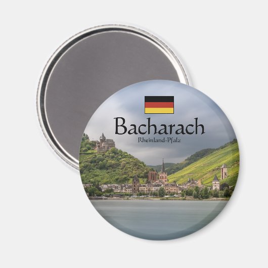 Bacharach Andenken Magnet (Vorderseite/Rückseite)