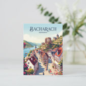 Bacharach Deutschland Postkarte (Stehend Vorderseite)