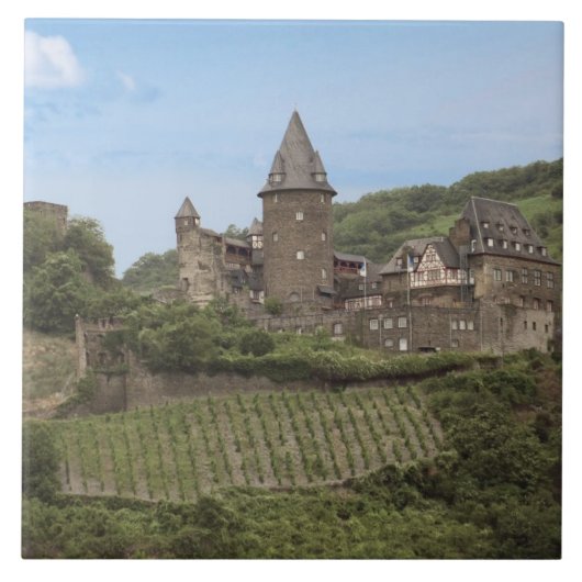 Bacharach, Deutschland, Stahleck Castle, Schloss Fliese (Vorderseite)