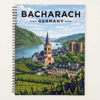Bacharach Deutschland Vintage Reise Kunst Planer