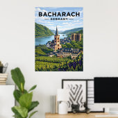Bacharach Deutschland Vintage Reise Poster (Heimbüro)