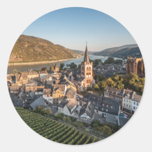 Bacharach Germany Runder Aufkleber