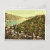 Bacharach und Ruinen von Stahleck, Rhein, Deutschl Postkarte (Vorderseite)