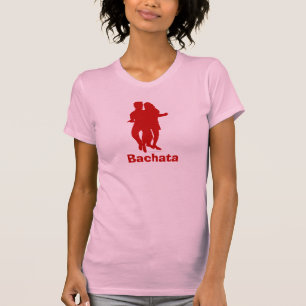 Bachata Bachata Latin Dancers Silhouette Rosa T-Sh T-Shirt