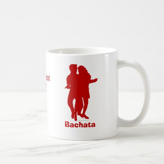 Bachata Bachata Tänzer-Silhouette-Gewohnheit Kaffeetasse (Rechts)