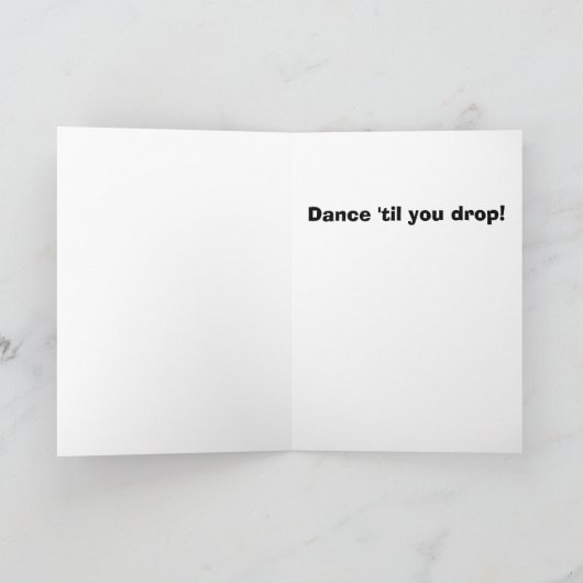 Bachata Bachata Tänzer-Silhouette-Gewohnheit Karte (Innenseite)