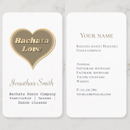 Bachata Dancer oder Studio Business Card Visitenkarte
