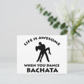 Bachata-Design Postkarte (Stehend Vorderseite)