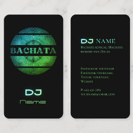 Bachata DJ Business Card Visitenkarte