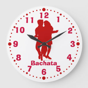 Bachata Latin Dance Pose Wall Clock With Minutes Große Wanduhr