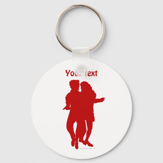 Bachata Latin Dancers Silhouette Custom Schlüsselanhänger (Vorderseite)