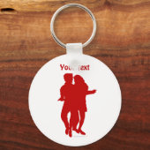 Bachata Latin Dancers Silhouette Custom Schlüsselanhänger (Vorderseite)