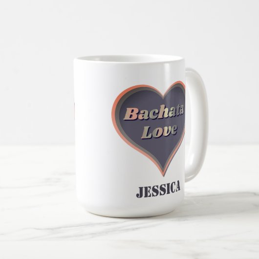 Bachata-Liebe Kaffeetasse (VorderseiteRechts)