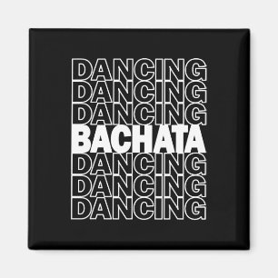 Bachata tanzende Typografie Grafik für Salsa Latin Magnet