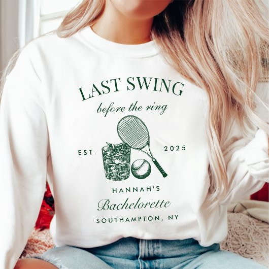 Bache Green letzte Swing vor dem Ring Tennis Sweatshirt
