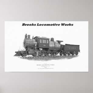 Bächecamelback-Lokomotive, Long Island-Eisenbahn Poster
