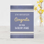 Bachelor-Abschluss! Abschluss-Glückwunsch-Karte Karte (Gelbe Blume)