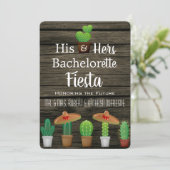 Bachelor/Bachelorette Fiesta Einladung (Stehend Vorderseite)