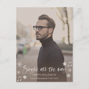Bachelor Bachelorette Single Happy Holidays Card Postkarte