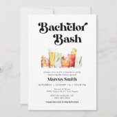 Bachelor Bash Retro Vintag Style Einladung (Vorderseite)