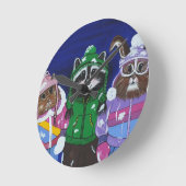 Bachelor Brats Runde Wanduhr (Winkel)