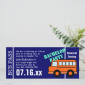 Bachelor Bus Pass Orange Blue Programm (Stehend Vorderseite)