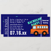 Bachelor Bus Pass Orange Blue Programm (Vorne/Hinten)
