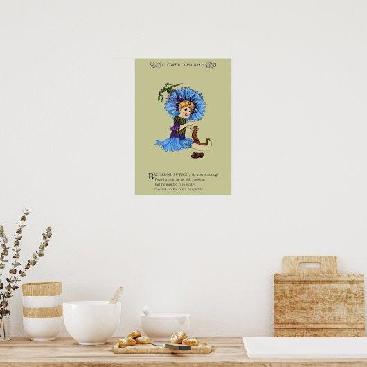 Bachelor Button Poster (Küche)