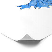 Bachelor Button Poster (Ecke)