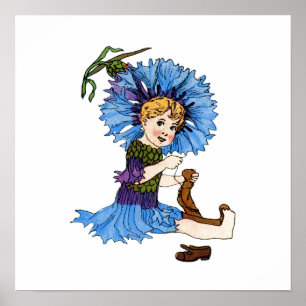 Bachelor Button Poster