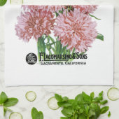 Bachelor-Buttons Etikett für Saatgut Geschirrtuch (Gefaltet)