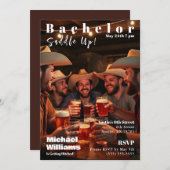 Bachelor Country Magazine Cover Einladung (Vorne/Hinten)