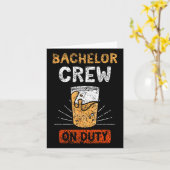 Bachelor-Crew über das Party-Bachelor-Team Karte (Gelbe Blume)
