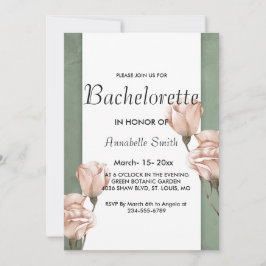 Bachelor-Einladung im angesagten Grün Einladung