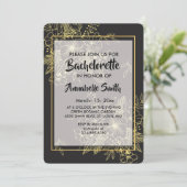 Bachelor für goldene Rose Einladung (Stehend Vorderseite)