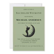 Bachelor Golf Weekend Party Einladung