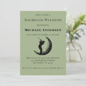 Bachelor Golf Weekend Party Einladung (Stehend Vorderseite)