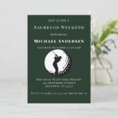Bachelor Golf Weekend Party Einladung (Stehend Vorderseite)