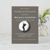 Bachelor Golf Weekend Party Einladung (Stehend Vorderseite)