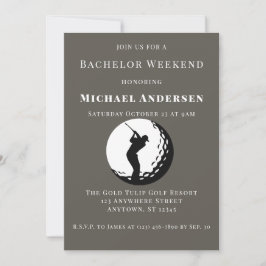 Bachelor Golf Weekend Party Einladung