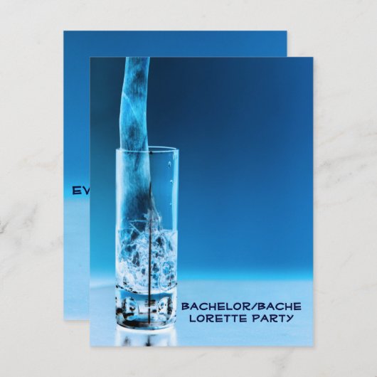 Bachelor Junggeselinnen-Abschied Einladung (Vorne/Hinten)