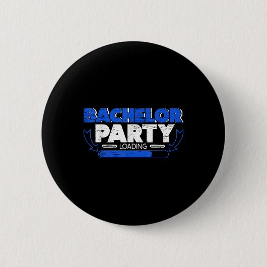 Bachelor Loading Groom Bridge Party Funny Button (Vorderseite)