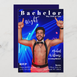 Bachelor Night Magazine Cover Einladung