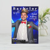 Bachelor Night Magazine Cover Einladung (Stehend Vorderseite)