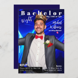 Bachelor Night Magazine Cover Einladung